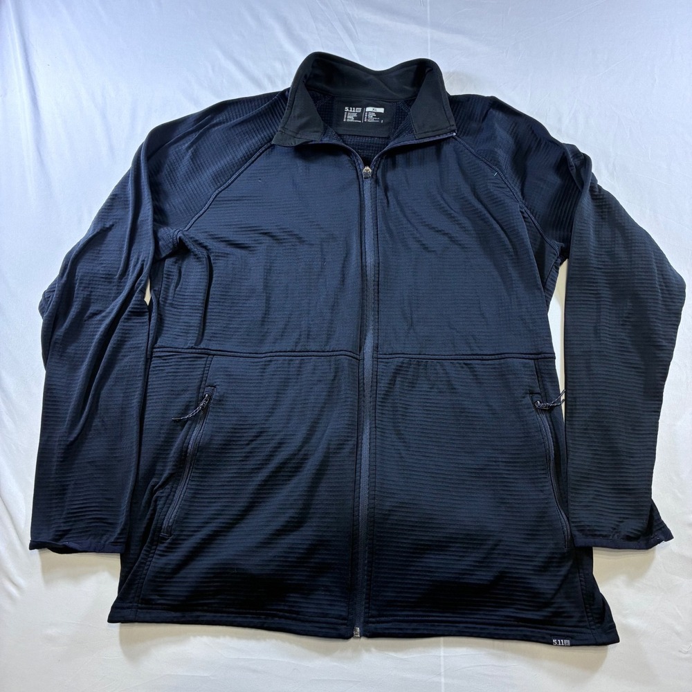 5.11 Tactical Mens XL Grid Fleece Full Zip Jacket Mock Neck 4389-1